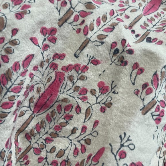 Perry Walker Collective The Ophelia Top block print pink cream off shoulder crop - Picture 11 of 12